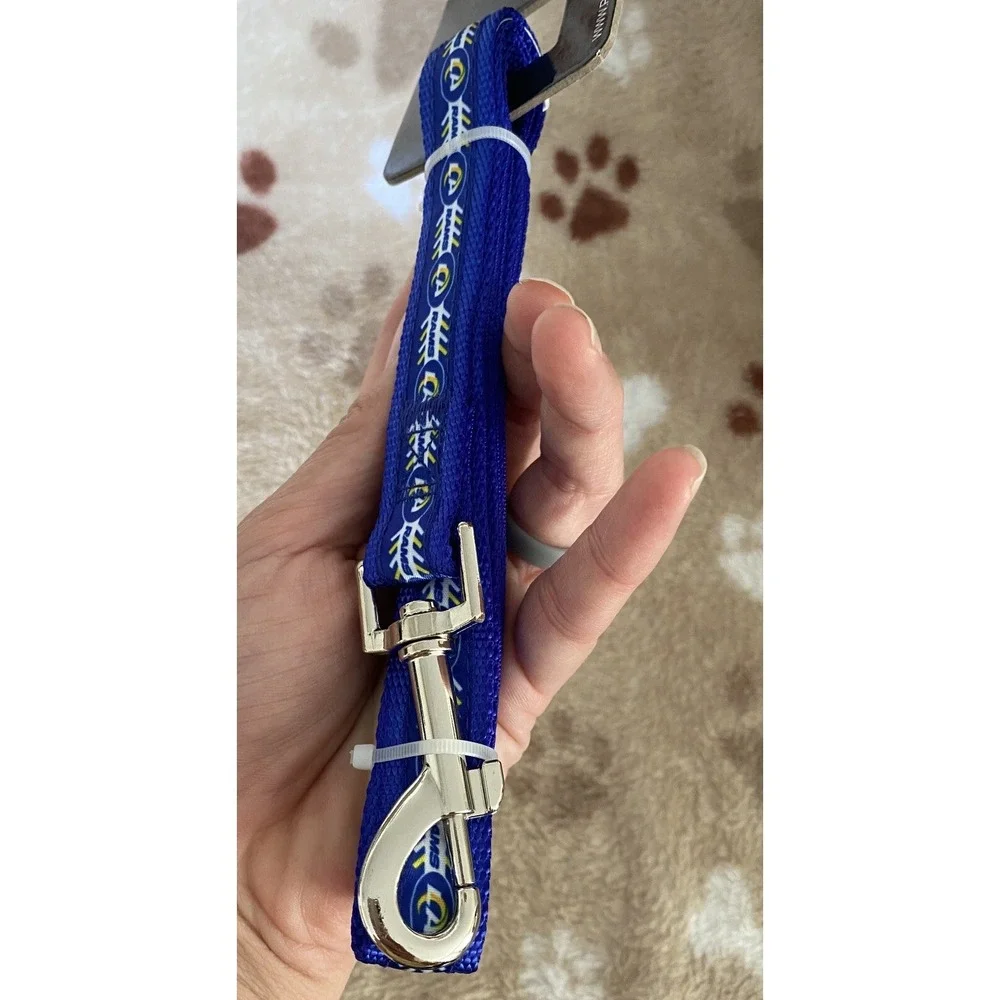 NFL Los Angeles Rams Dog Leash Blue 5 Feet OS Pets First NFLNC10081 New